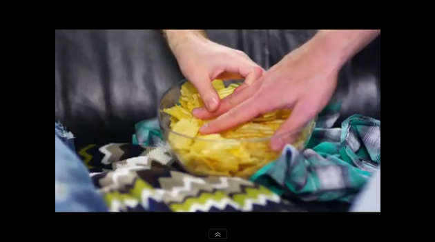 Two gay hands in the chips bowl