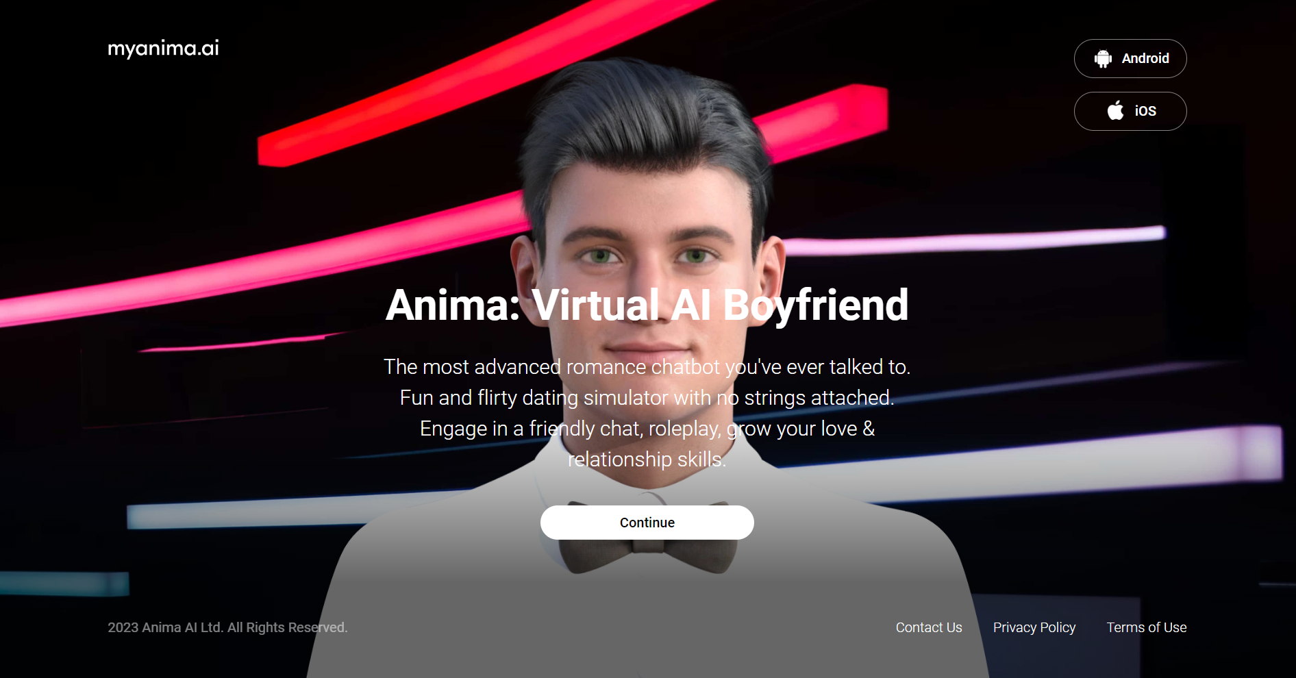 anima virtual AI boyfriend review